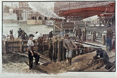 Cantiere del ponte Alessandro III - in “Le petit journal” 05/1899 da Unknown artist