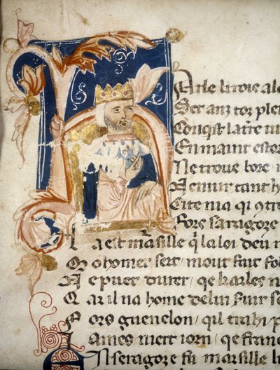 Carlo Magno - miniatura, codice da Unknown artist