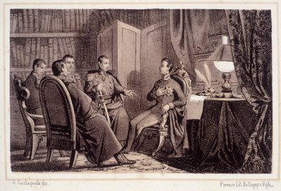 Carlo Alberto (1798 - 1849) promette di aiutare la rivoluzione piemontese del 1821 - in "Storia d