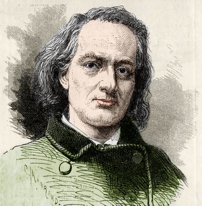 Charles Baudelaire (1821-1867), scrittore francese dopo la foto di Carjat da Unknown artist