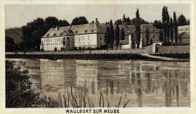 Castello di Waulsort sulla Mosa, Regione Vallona, Belgio da Unknown artist