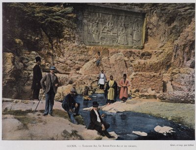 Chechan Alia, Shah Fath Ali e i suoi figli in visita a un monumento egiziano da Unknown artist