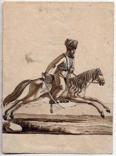 Capo (atamano) cosacco. Disegno anonimo 1818 da Unknown artist