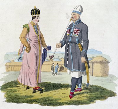 Uomo e donna Cherkess (Caucaso) da Unknown artist