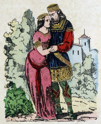 Childerico I, re dei Franchi Salii (436-481) incontrò Basin di Turingia (moglie del re di Turingia) durante il suo esilio. Clodoveo nacque dal loro matrimonio da Unknown artist