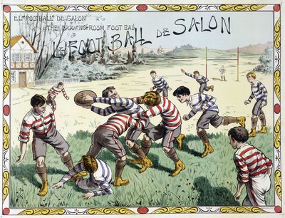 Bambini che giocano a rugby - disegno, fine XIX secolo da Unknown artist