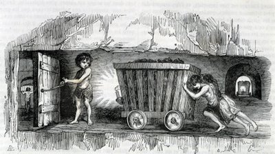 Bambini che lavorano nelle miniere di carbone in Inghilterra da Unknown artist
