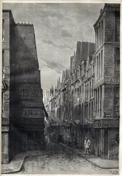 Epidemia di colera a Parigi - Epidemia di colera a Parigi - rue Sainte Marguerite - incisione in 