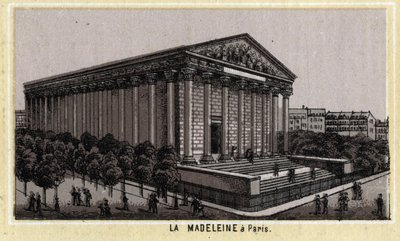 Chiesa della Madeleine a Parigi da Unknown artist