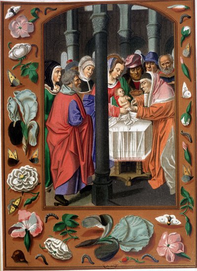 Circoncisione di Cristo, dopo illuminazione fiamminga intorno al 1500 da Unknown artist