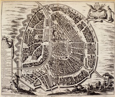 Mappa della città di Mosca nel XVII secolo. da Unknown artist