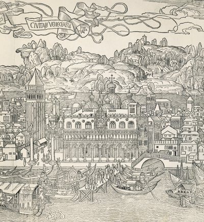 Città di Venezia, Italia, incisione da Unknown artist