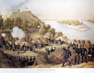 Guerra Civile (1861 - 1865), Guerra Civile Americana. Assedio di Vicksburg (al confine tra Arkansas e Mississippi), la città fu presa dal Generale Grant (e dai nordisti), la città cadde dopo quaranta giorni di assedio (dal 19 maggio al 4 luglio) da Unknown artist