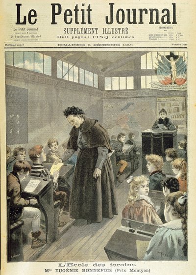 Classe della scuola dei giostrai: Premio Montyon a Eugénie Bonnefois - in “Le petit journal” del 5 dicembre da Unknown artist