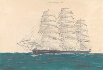 Nave clipper "Thomasina MacLellan" (1873) da Unknown Artist