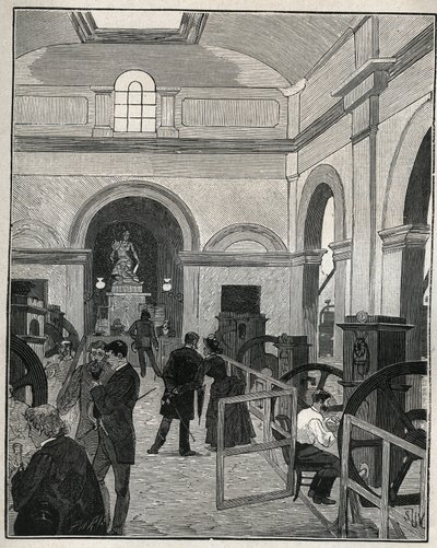 Officina di coniazione alla Monnaie de Paris. Incisione del 1885 in 