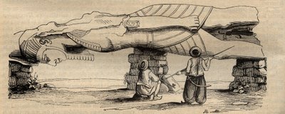 Colosso di Ramses II trovato nel 1820, vicino alla porta sud del tempio di Ptah, dall
