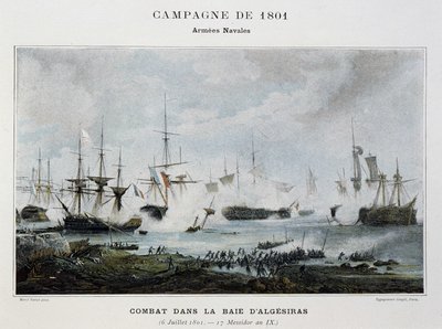 Combattimento nella Baia di Algesiras da Unknown artist