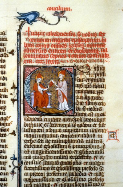 Concilio di Calcedonia, 451 - Miniatura del Medioevo (rif. 365, 428r). Biblioteca di Tolosa (tel: 05 62 27 66 66) da Unknown artist