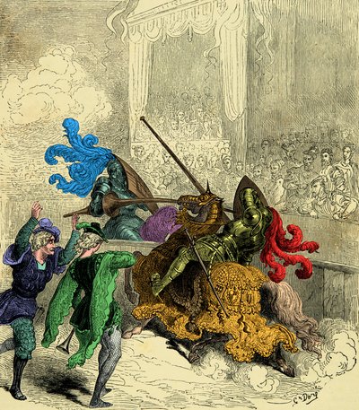 Il conte Gabriel de Montgomery ferisce mortalmente il re Enrico II durante un torneo il 30 giugno da Unknown artist