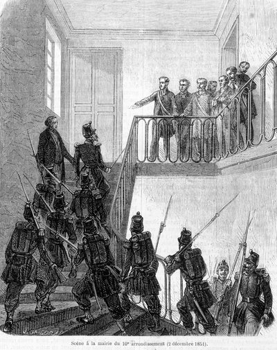 Colpo di Stato: arresto dei deputati al Municipio del 10° arrondissement di Parigi il 2 dicembre 1851. da Unknown artist
