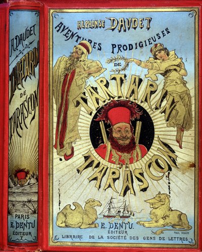 Copertina di "Prodigious Adventures of Tartarin de Tarascon" di Daudet da Unknown artist