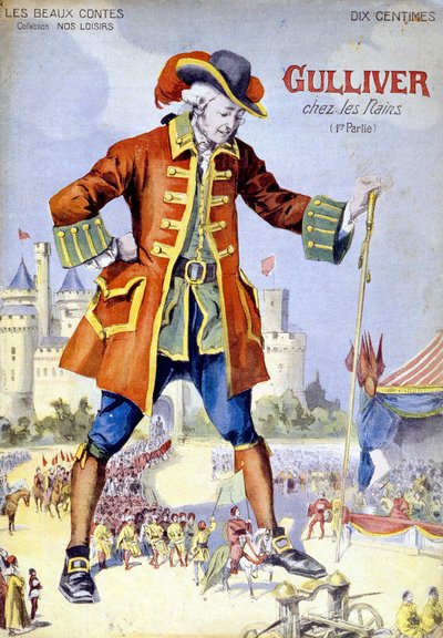 Copertina di "Gulliver tra i nani (Lillipuziani)", illustrazione del XIX secolo da Unknown artist