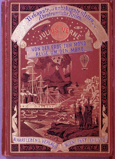 Copertina di un libro di Jules Verne in tedesco da Unknown artist
