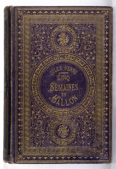 Copertina del libro "Cinque settimane in pallone", romanzo di Jules Verne da Unknown artist