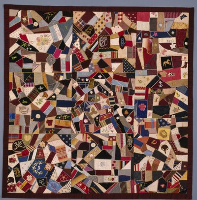 "Crazy" quilt, c.1885 da Unknown artist