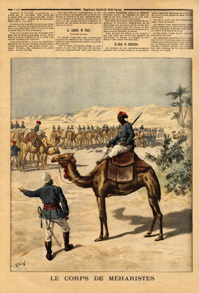 Creazione di un corpo speciale di Meharisti per la conquista francese del Sudan, per combattere contro i Tuareg da Unknown artist