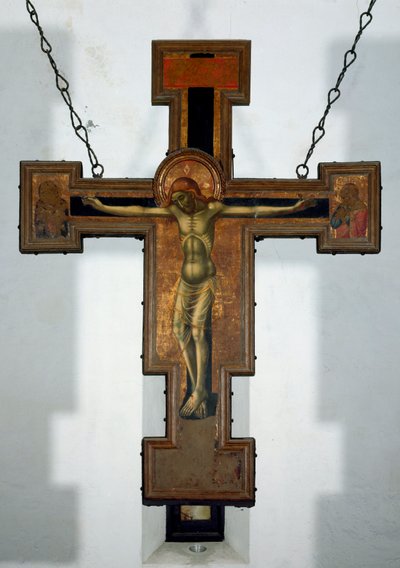 Crocifissione Anonimo dipinto su legno sul retro di una croce. XV secolo Varazze, Cappella del Castello Invrea Italia da Unknown artist