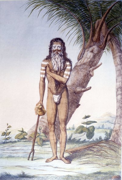 Cultura, civiltà e società indiana: ritratto di un Fakiro (faquir), India. da Unknown artist
