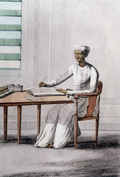 Cultura, civiltà e società indiana: ritratto di uno scrittore, India. da Unknown artist