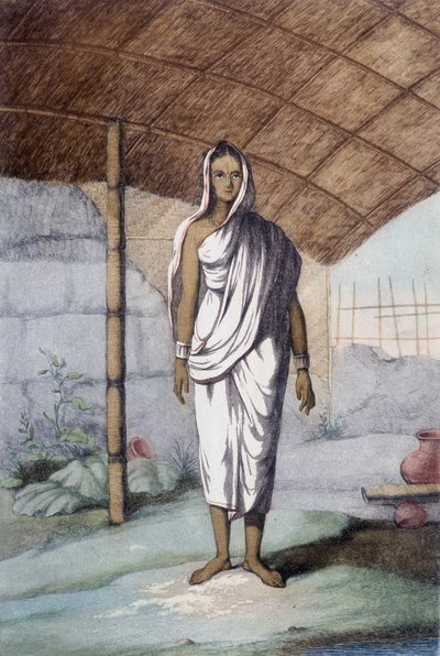 Cultura, civiltà e società indiana: donna della casta inferiore. da Unknown artist