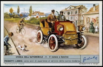 Daimler nel 1897: 4 cilindri, 4 tempi, 20 hp da Unknown artist