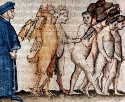 Dante incontra Venedico Caccianemico nel cerchio dei ruffiani (canto 18 dell
