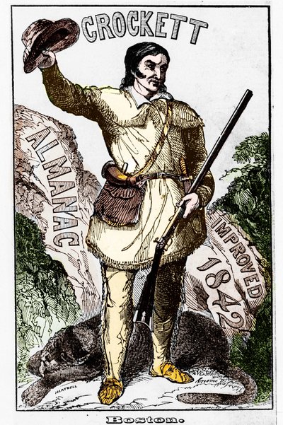 David Crockett (1786-1836), pioniere americano - Almanacco da Unknown artist