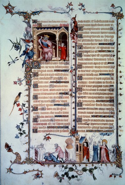 Davide minacciato da Saul. Allegoria dell