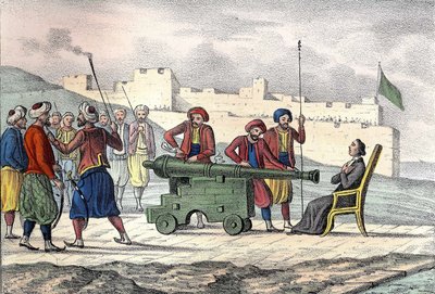 Morte ad Algeri nel 1683 di Padre LE VACHER (Jean Levacher), missionario francese durante il bombardamento di Algeri da parte di Duquesne. In "L