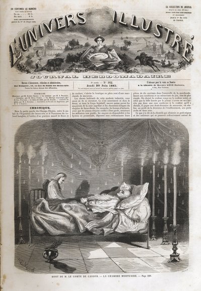 Morte di Camillo Cavour (conte Cavour) (1810-1861) - 6 giugno da Unknown artist