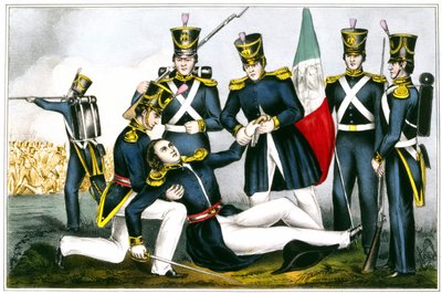 Morte del Colonnello Clay, Battaglia di Buena Vista nel 1847, Guerra Messicana da Unknown artist
