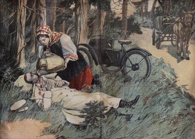 Morte del Granduca Giorgio Aleksandrovich di Russia (1871-1899), a Abbas Tuman (Caucaso) - incisione da "Le-Pèlerin" del 1899 da Unknown artist