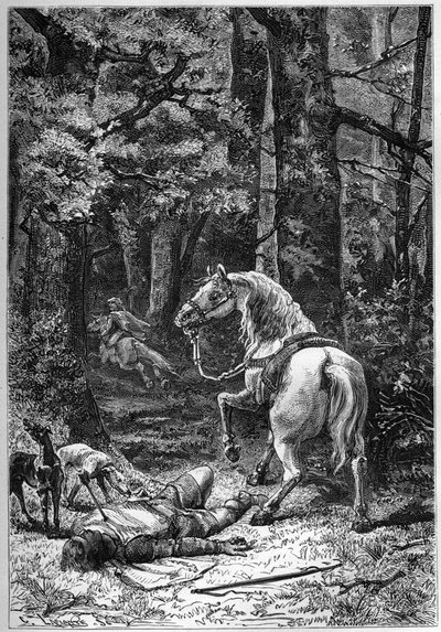Morte di Rufus, Guglielmo il Rosso (Re Guglielmo II) ucciso da una freccia mentre cacciava nella New Forest da Unknown artist