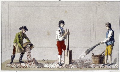 Decorazione: una delle fasi della pavimentazione da Unknown artist