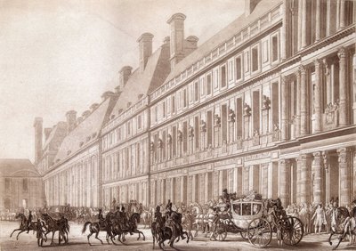 Partenza di Napoleone dal Louvre, per la sua incoronazione. da Unknown artist