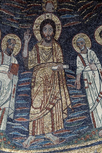 Dettaglio di Gesù (mosaico, 821) da Unknown artist