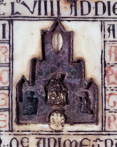 Dettaglio di una lapide in marmo di Simonetta e Percivalle Lercari, con rilievo e incisione da Unknown artist