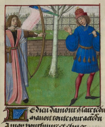 (dettaglio) Miniatura di Amour (Amore) che mira all
