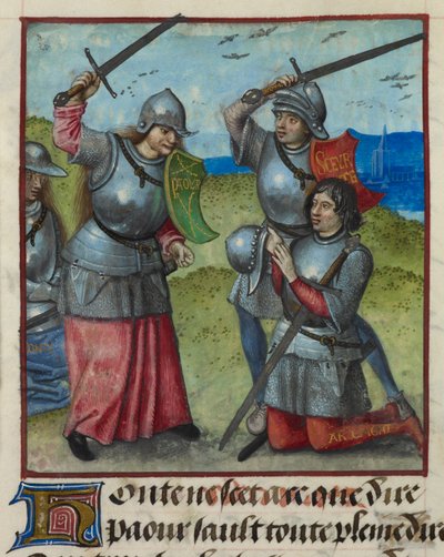(dettaglio) Peur combatte mentre Honte osserva, da 